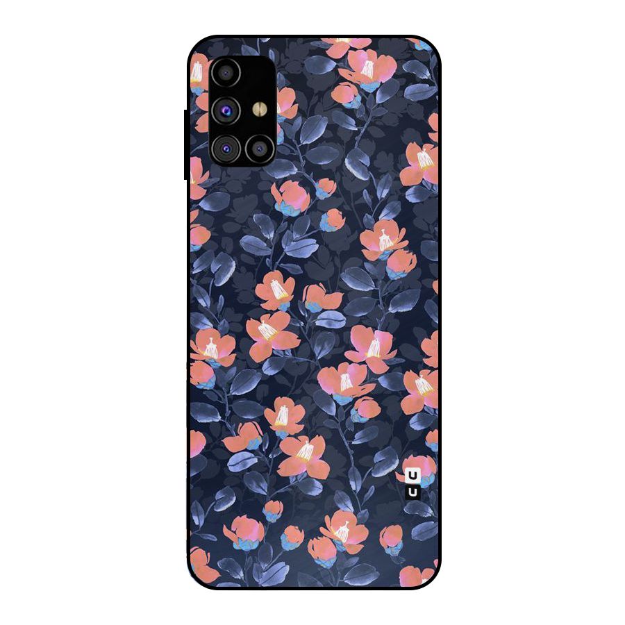 Tiny Peach Flowers Metal Back Case for Galaxy M31s