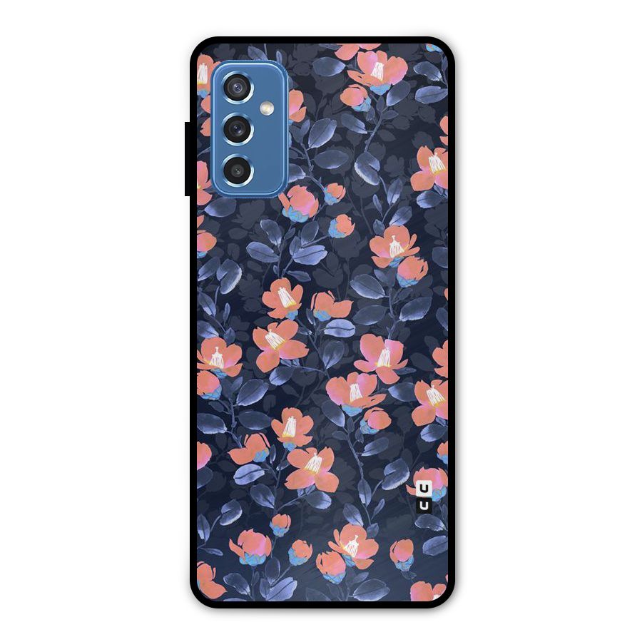 Tiny Peach Flowers Metal Back Case for Galaxy M52 5G