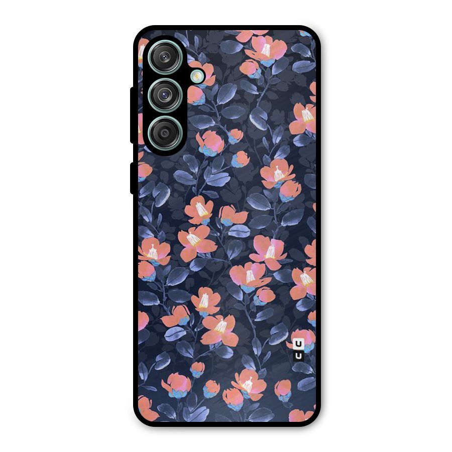 Tiny Peach Flowers Metal Back Case for Galaxy M55 5G