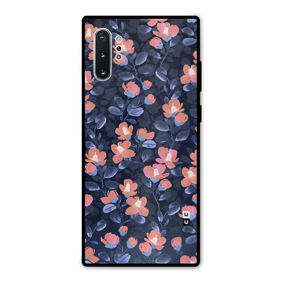 Tiny Peach Flowers Metal Back Case for Galaxy Note 10 Plus
