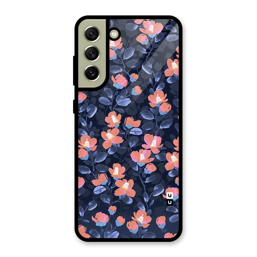 Tiny Peach Flowers Metal Back Case for Galaxy S21 FE 5G (2023)