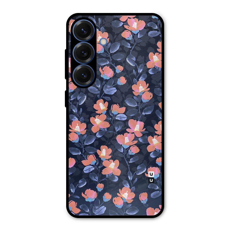 Tiny Peach Flowers Metal Back Case for Galaxy S25