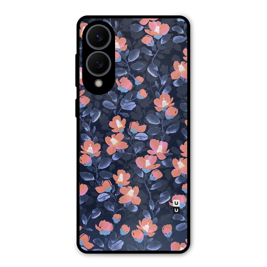 Tiny Peach Flowers Metal Back Case for Galaxy S25 Edge
