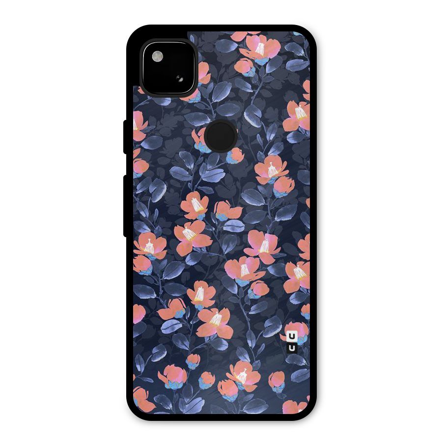 Tiny Peach Flowers Metal Back Case for Google Pixel 4a