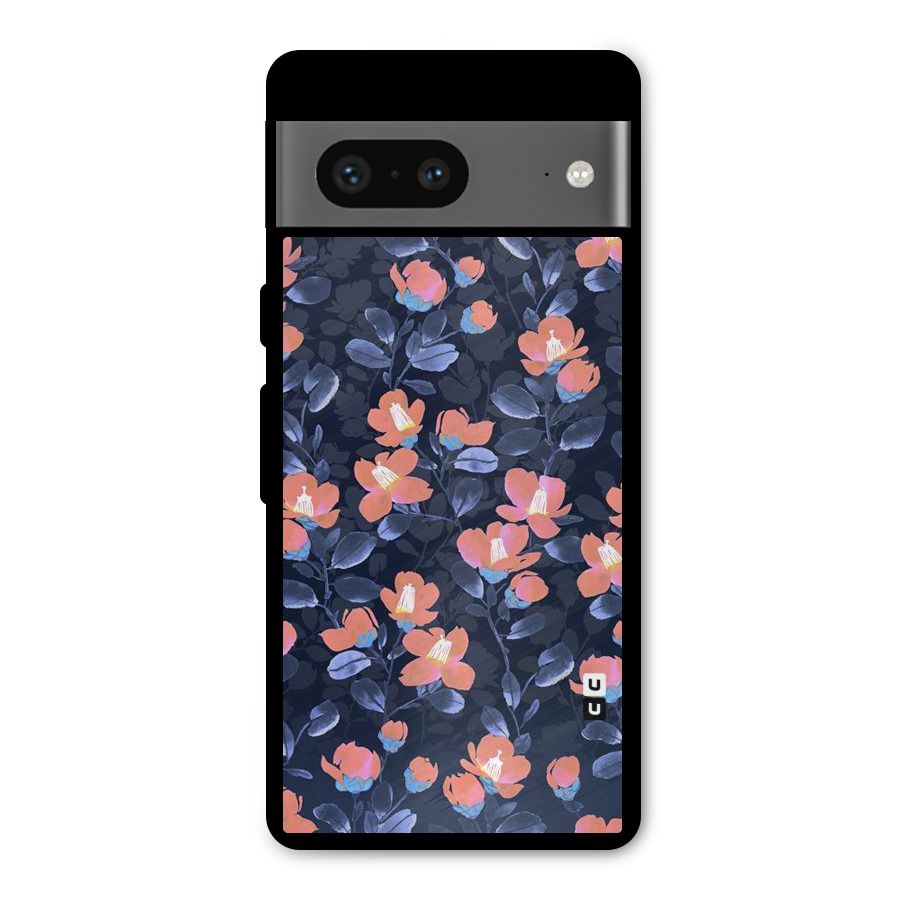 Tiny Peach Flowers Metal Back Case for Google Pixel 7