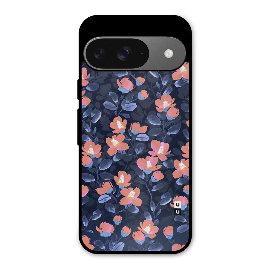 Tiny Peach Flowers Metal Back Case for Google Pixel 9