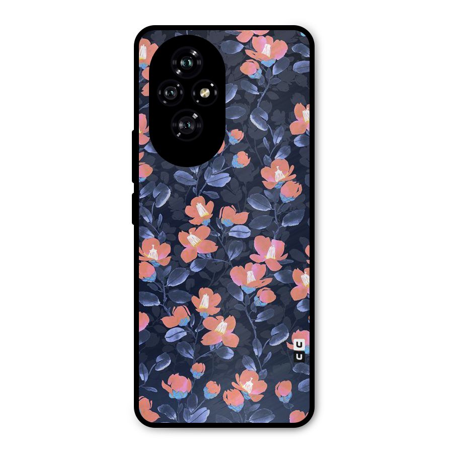 Tiny Peach Flowers Metal Back Case for Honor 200