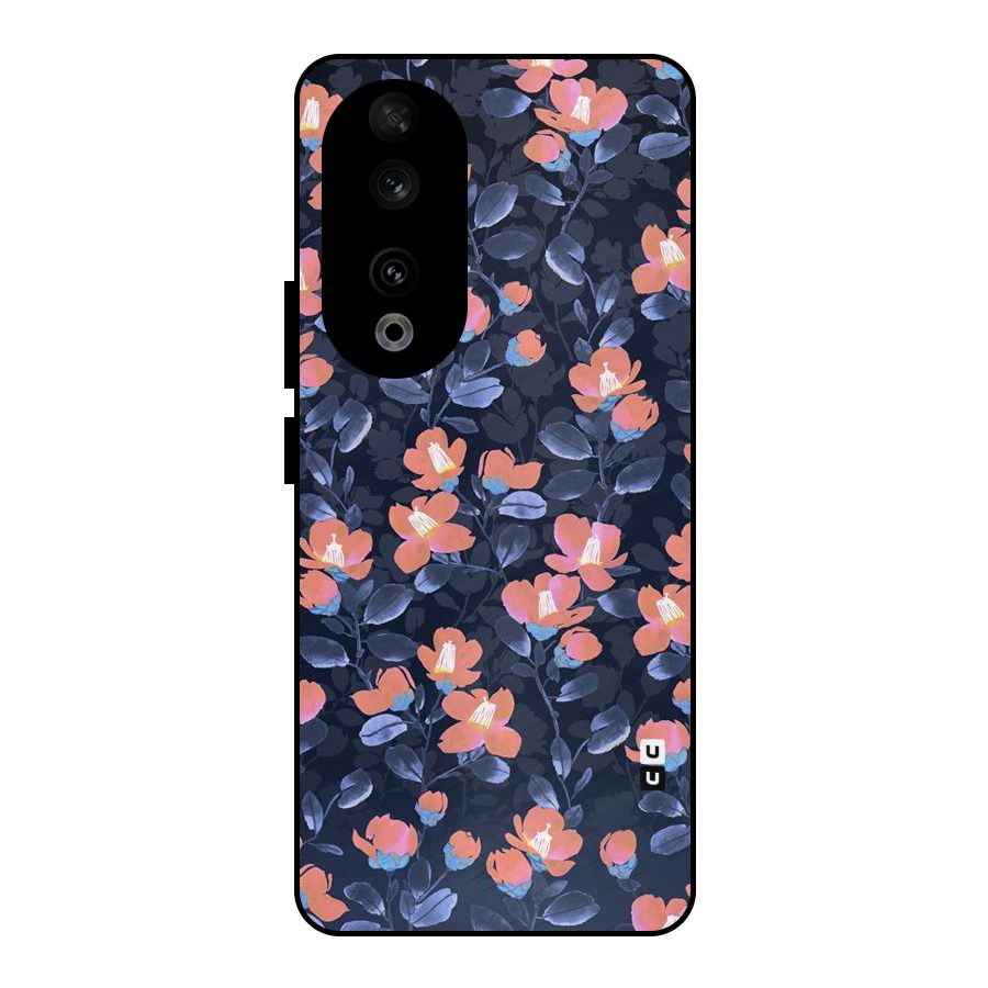 Tiny Peach Flowers Metal Back Case for Honor 90