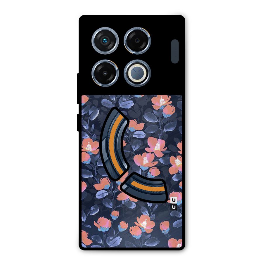 Tiny Peach Flowers Metal Back Case for Infinix GT 20 Pro