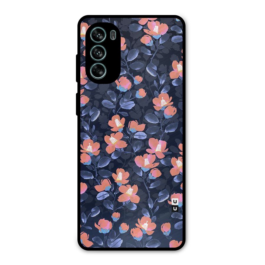 Tiny Peach Flowers Metal Back Case for Moto G62