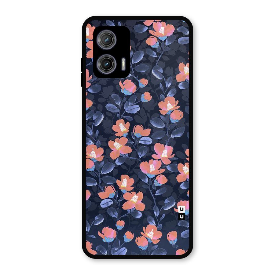 Tiny Peach Flowers Metal Back Case for Moto G73