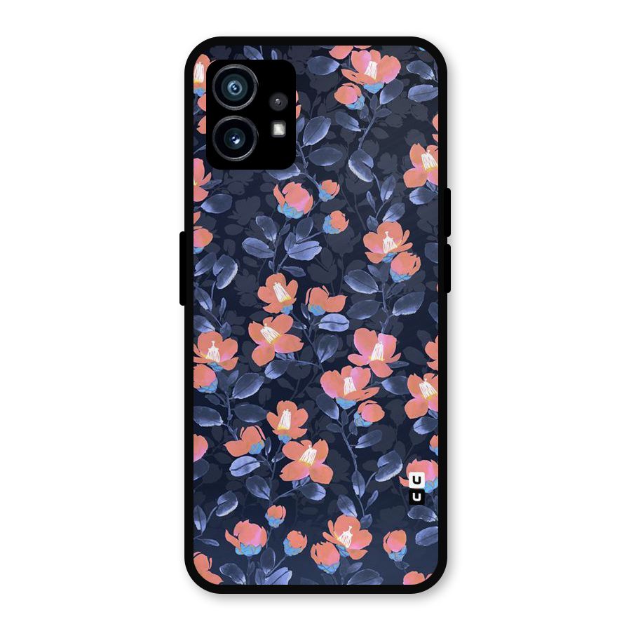 Tiny Peach Flowers Metal Back Case for Nothing Phone 1