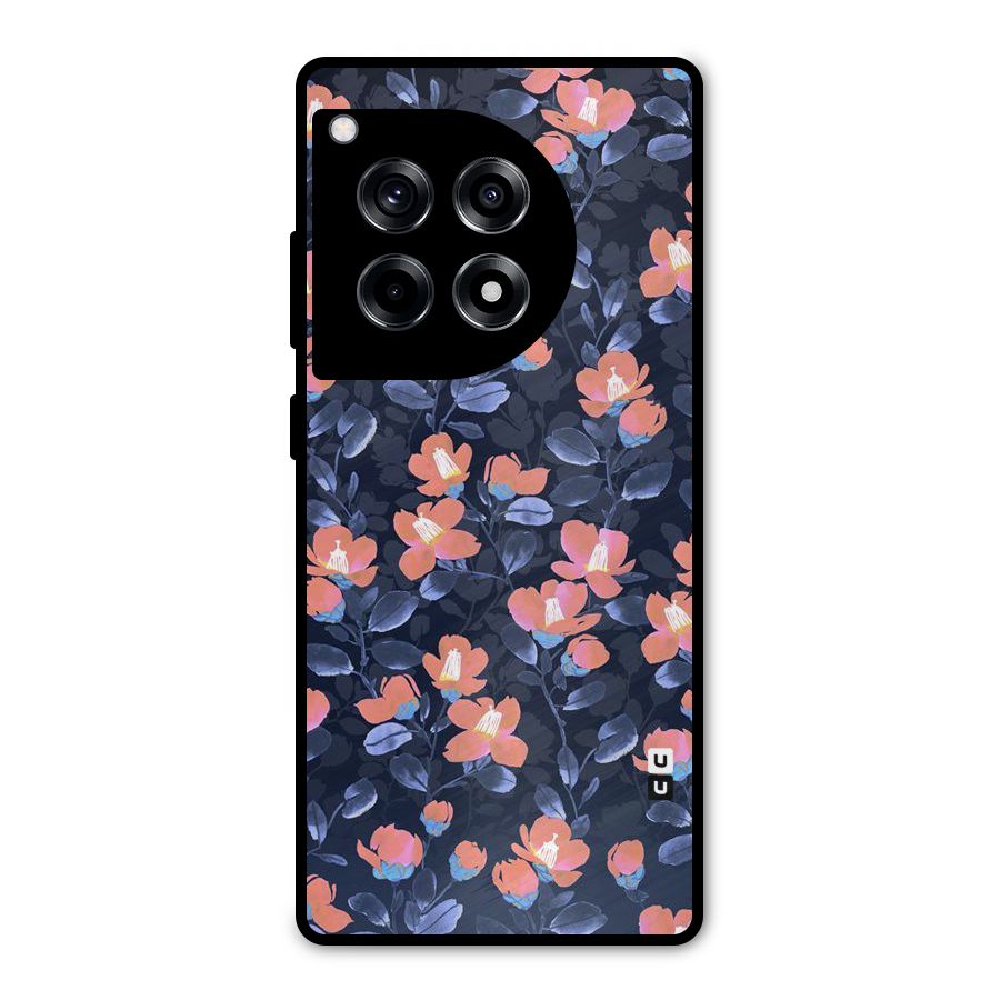 Tiny Peach Flowers Metal Back Case for OnePlus 12R