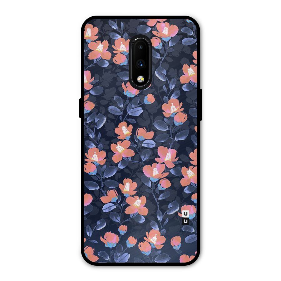 Tiny Peach Flowers Metal Back Case for OnePlus 7