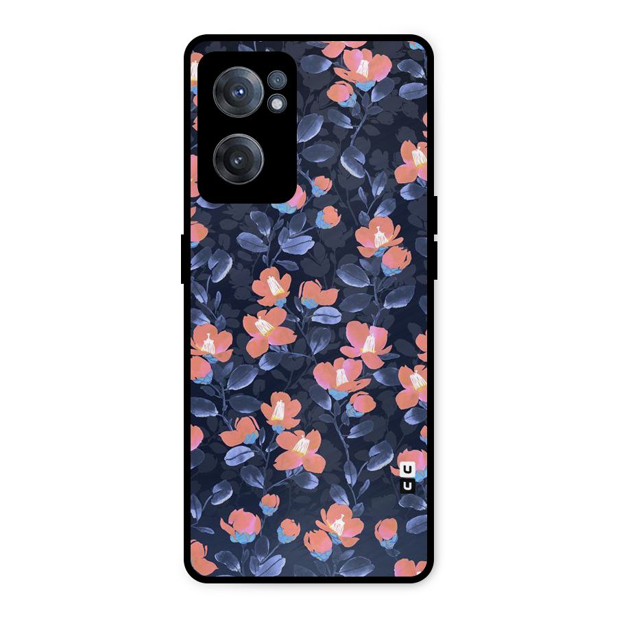 Tiny Peach Flowers Metal Back Case for OnePlus Nord CE 2 5G