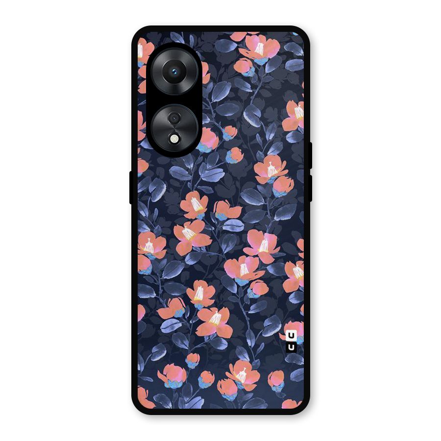 Tiny Peach Flowers Metal Back Case for Oppo A78