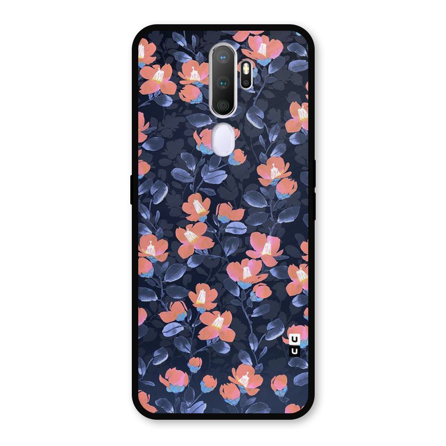 Tiny Peach Flowers Metal Back Case for Oppo A9 (2020)