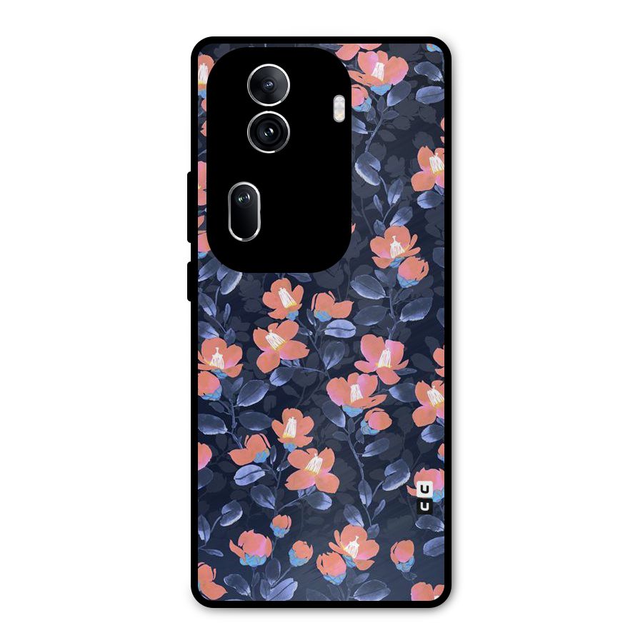 Tiny Peach Flowers Metal Back Case for Oppo Reno11 Pro 5G