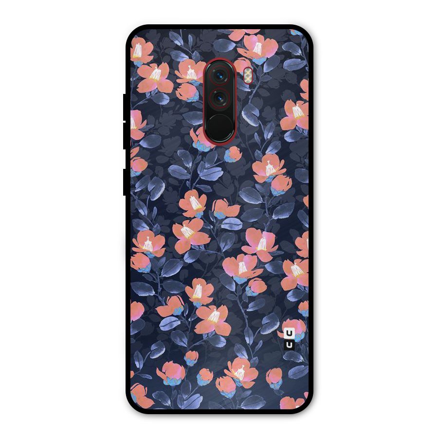 Tiny Peach Flowers Metal Back Case for Poco F1
