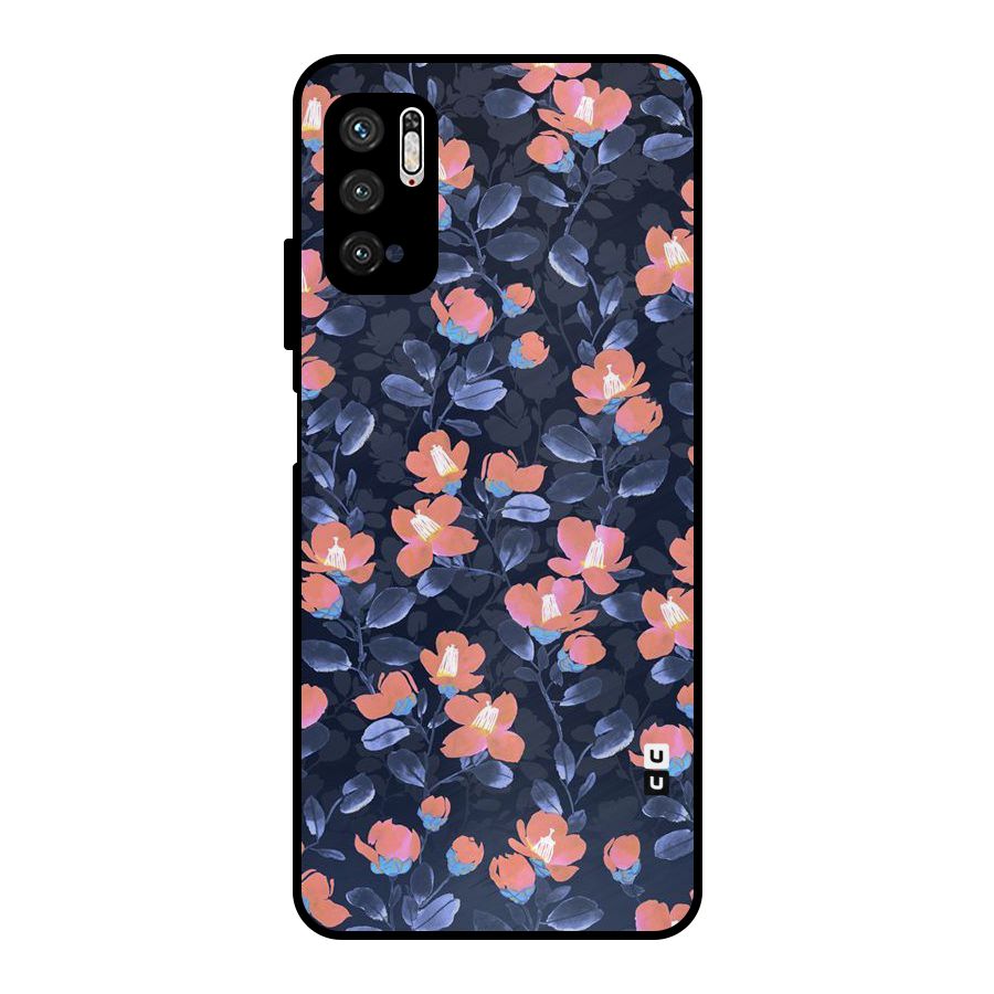 Tiny Peach Flowers Metal Back Case for Poco M3 Pro 5G
