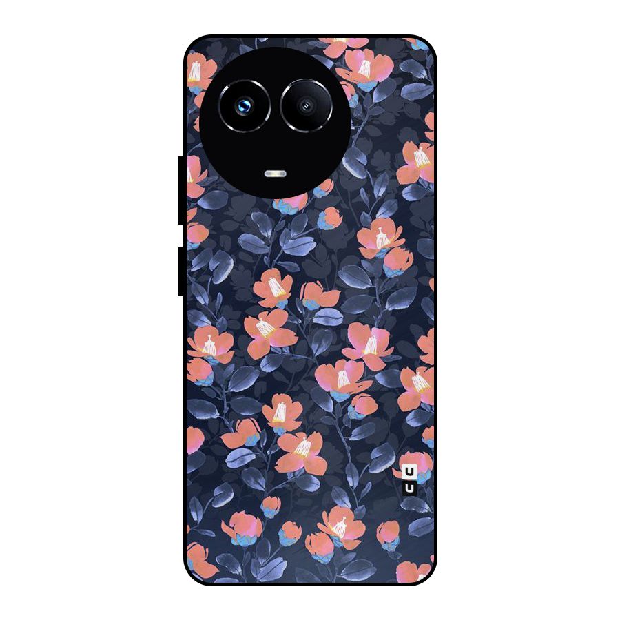 Tiny Peach Flowers Metal Back Case for Realme 11 5G