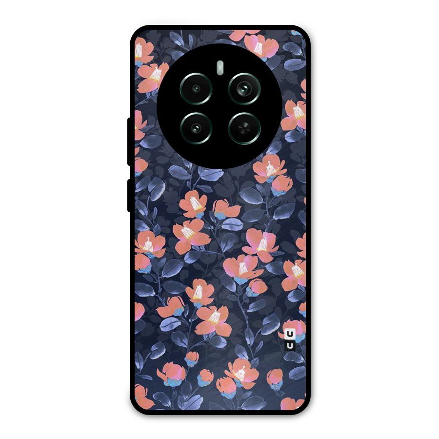Tiny Peach Flowers Metal Back Case for Realme 12 Pro Plus