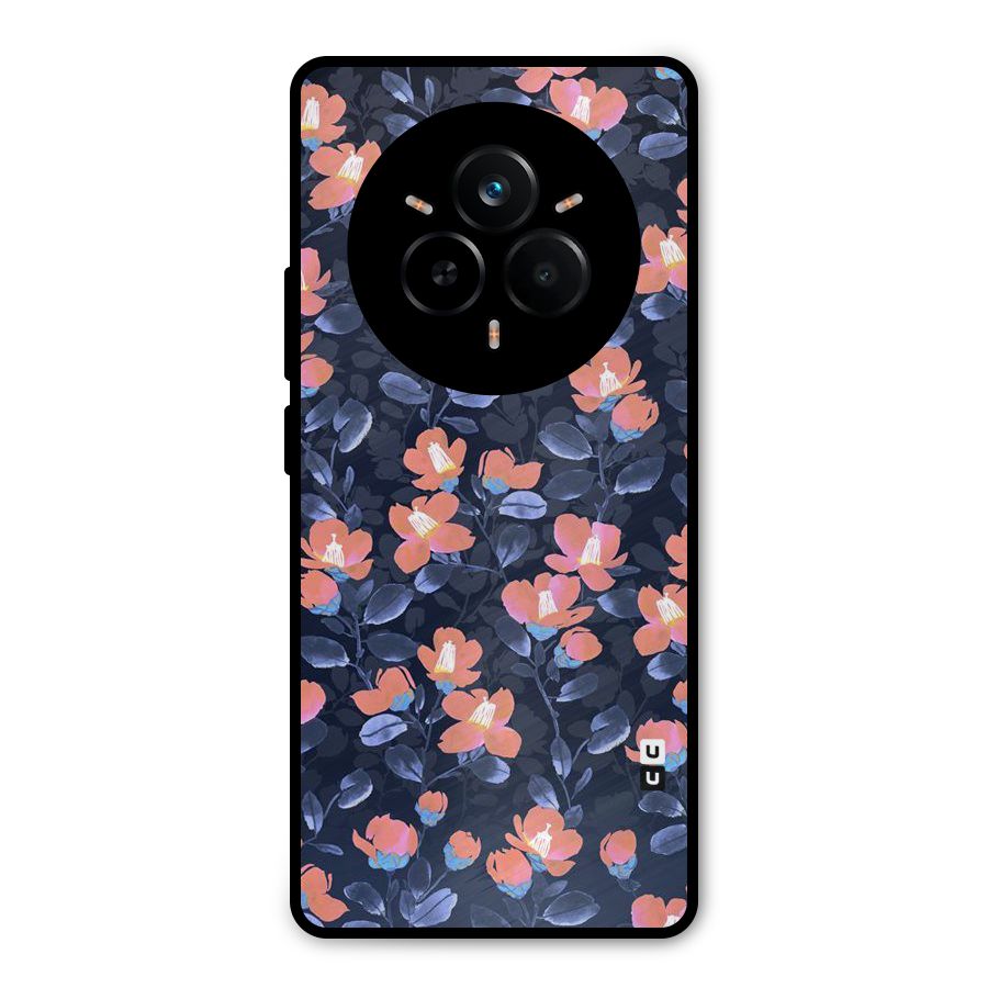 Tiny Peach Flowers Metal Back Case for Realme 14 Pro