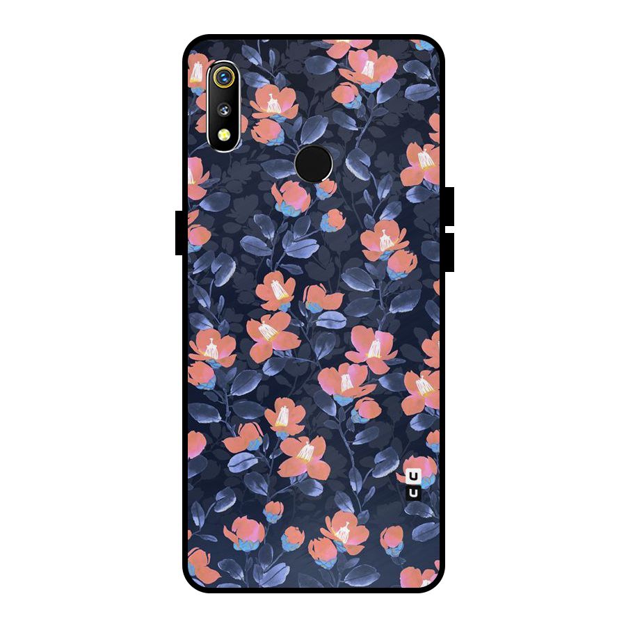 Tiny Peach Flowers Metal Back Case for Realme 3i