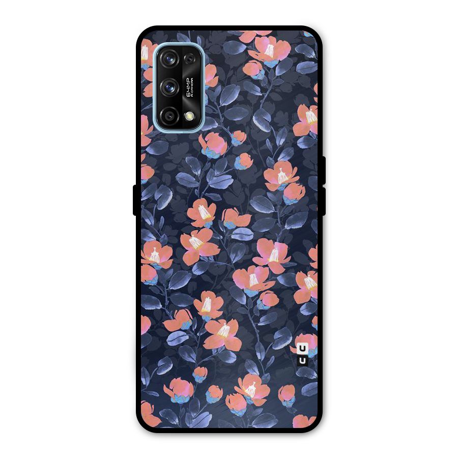 Tiny Peach Flowers Metal Back Case for Realme 7 Pro
