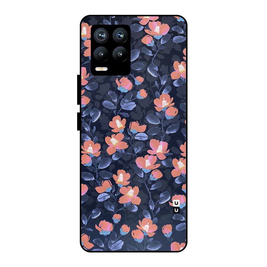 Tiny Peach Flowers Metal Back Case for Realme 8 Pro