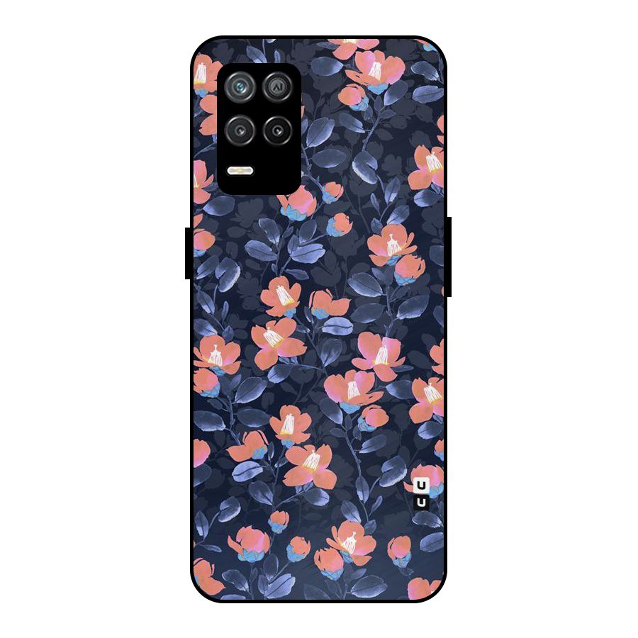 Tiny Peach Flowers Metal Back Case for Realme 9 5G