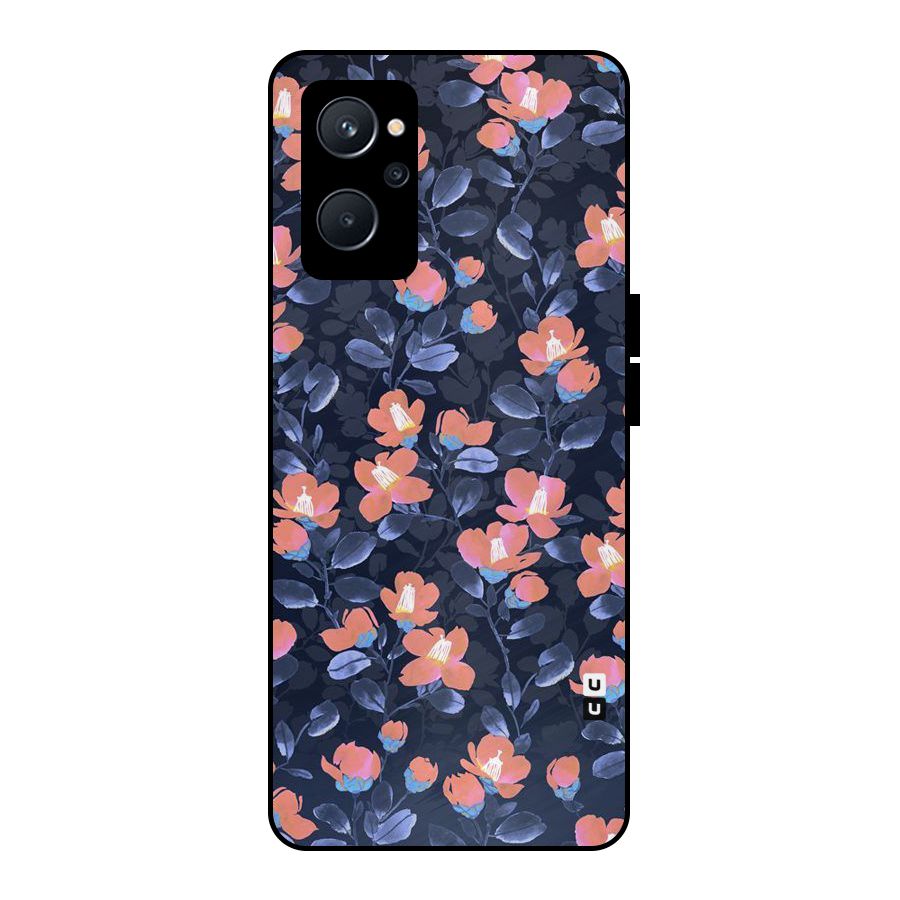 Tiny Peach Flowers Metal Back Case for Realme 9i 5G