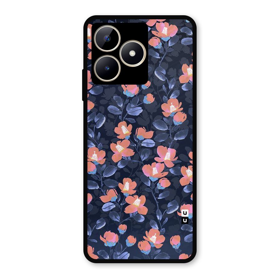 Tiny Peach Flowers Metal Back Case for Realme C53