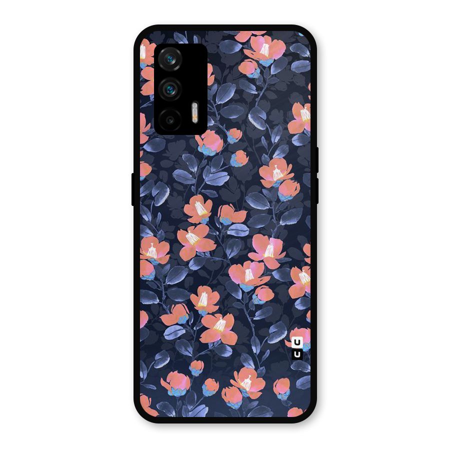 Tiny Peach Flowers Metal Back Case for Realme GT 5G