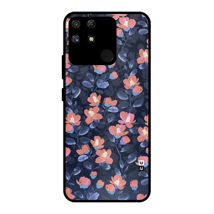 Tiny Peach Flowers Metal Back Case for Realme Narzo 50A