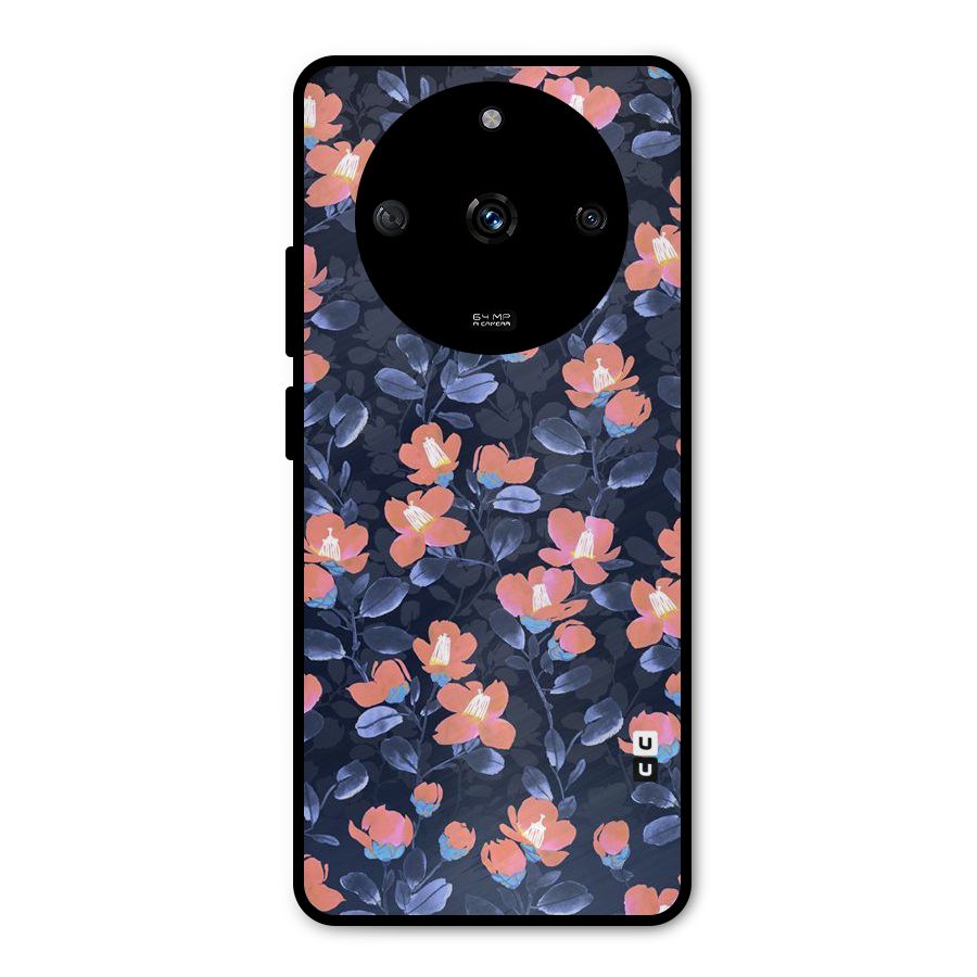 Tiny Peach Flowers Metal Back Case for Realme Narzo 60 5G