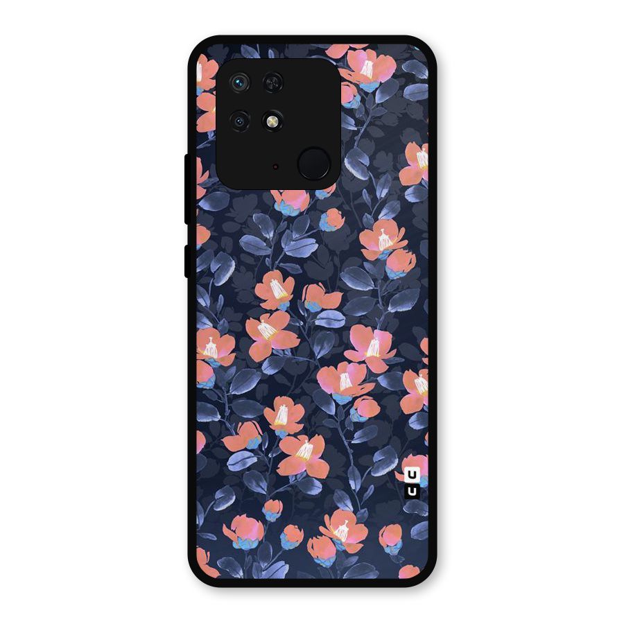 Tiny Peach Flowers Metal Back Case for Redmi 10