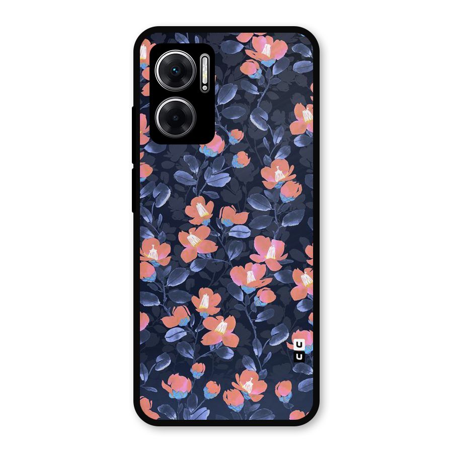 Tiny Peach Flowers Metal Back Case for Redmi 11 Prime 5G