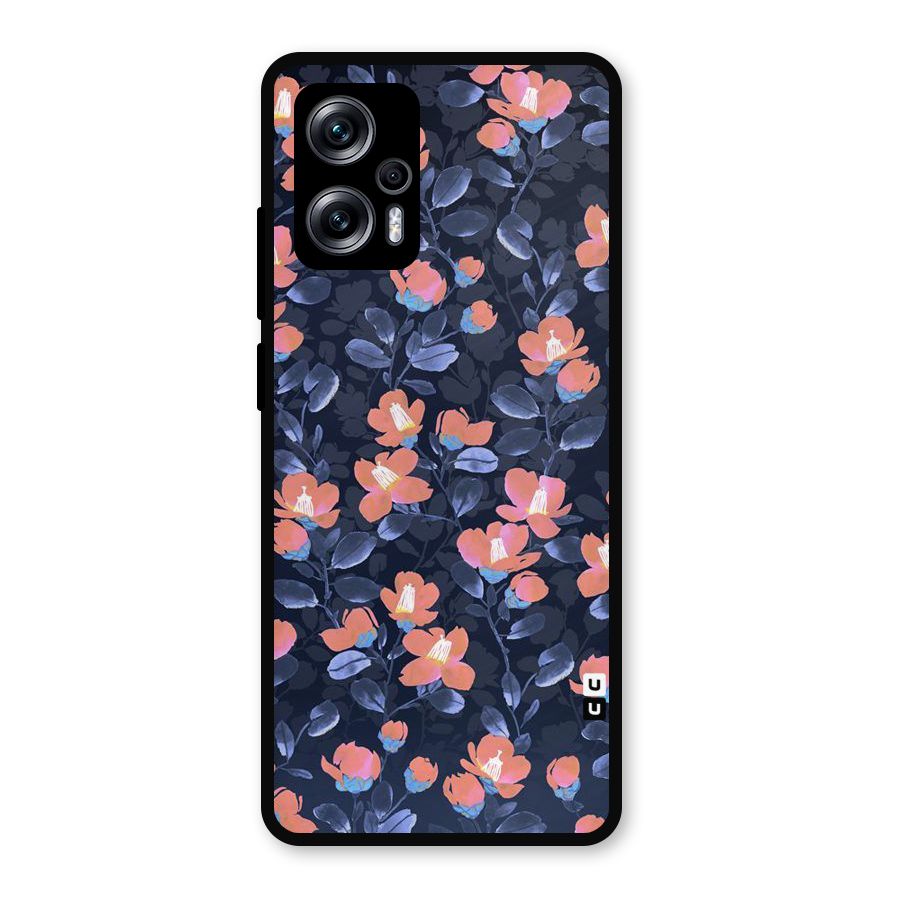 Tiny Peach Flowers Metal Back Case for Redmi K50i