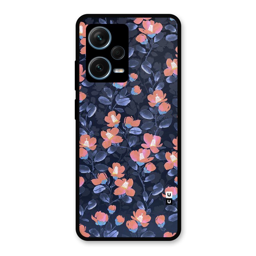 Tiny Peach Flowers Metal Back Case for Redmi Note 12 Pro Plus 5G