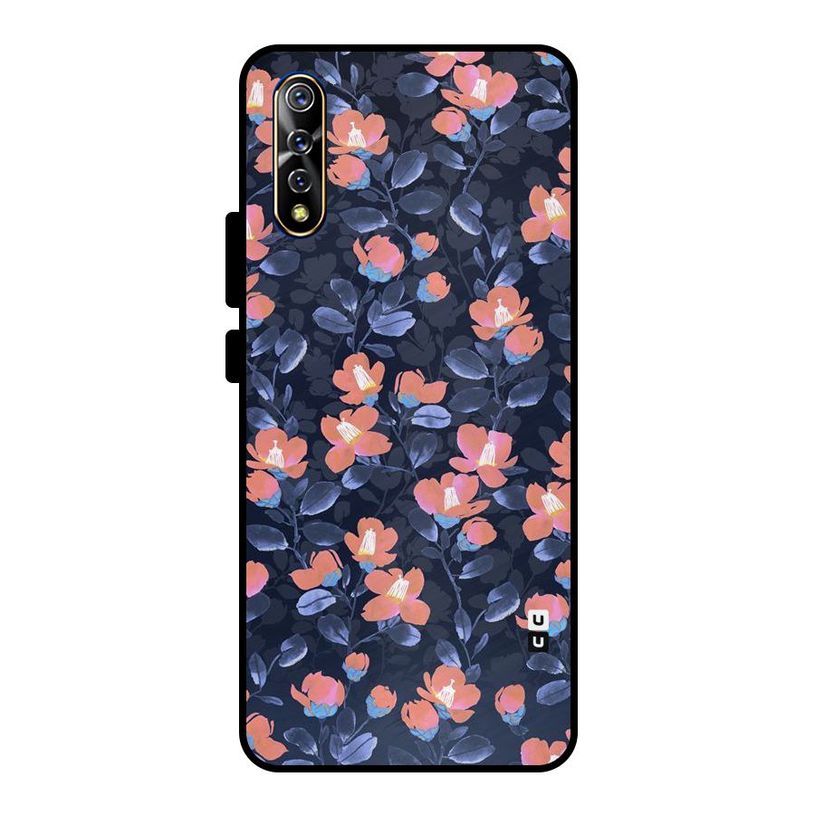 Tiny Peach Flowers Metal Back Case for Vivo S1