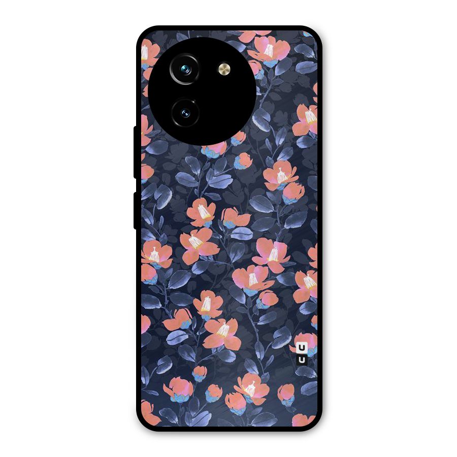 Tiny Peach Flowers Metal Back Case for Vivo T3x