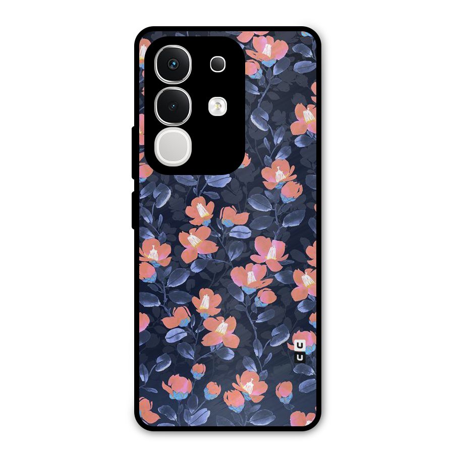 Tiny Peach Flowers Metal Back Case for Vivo T4x