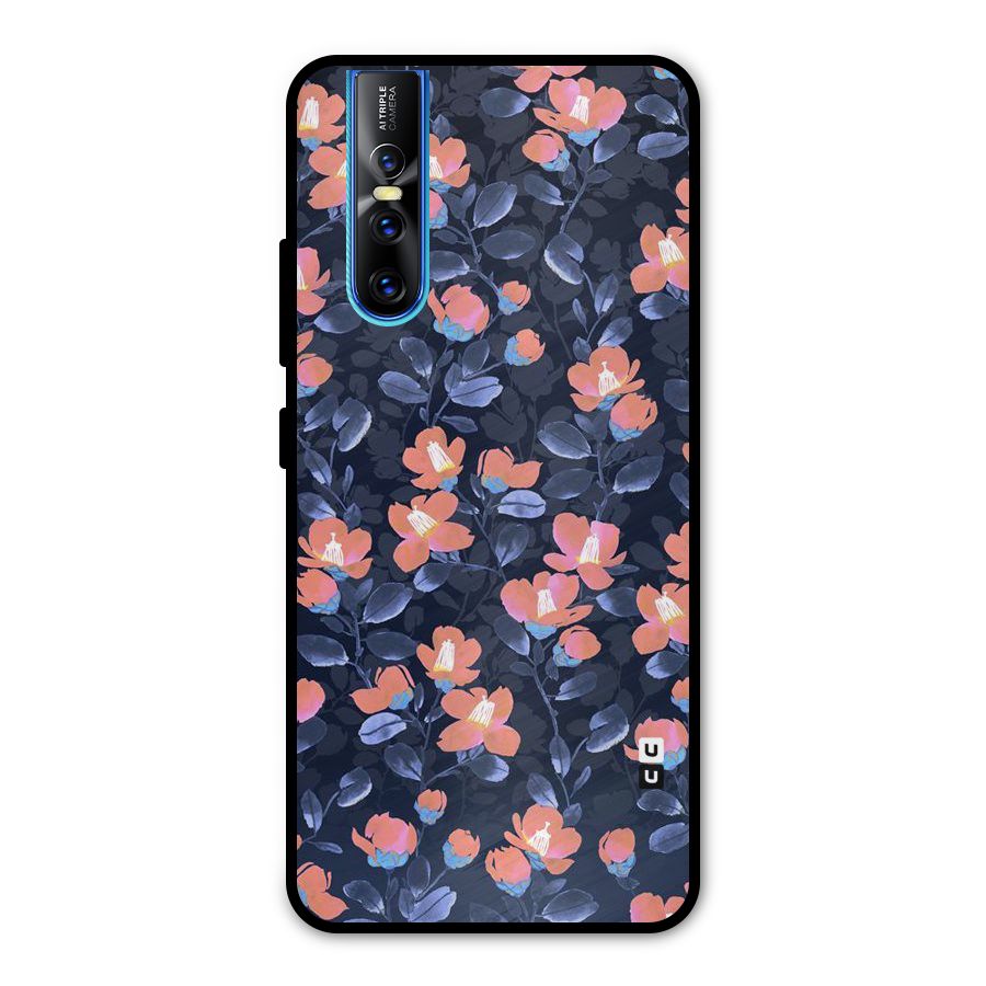 Tiny Peach Flowers Metal Back Case for Vivo V15 Pro