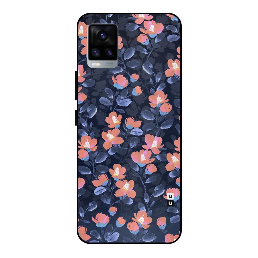 Tiny Peach Flowers Metal Back Case for Vivo V20