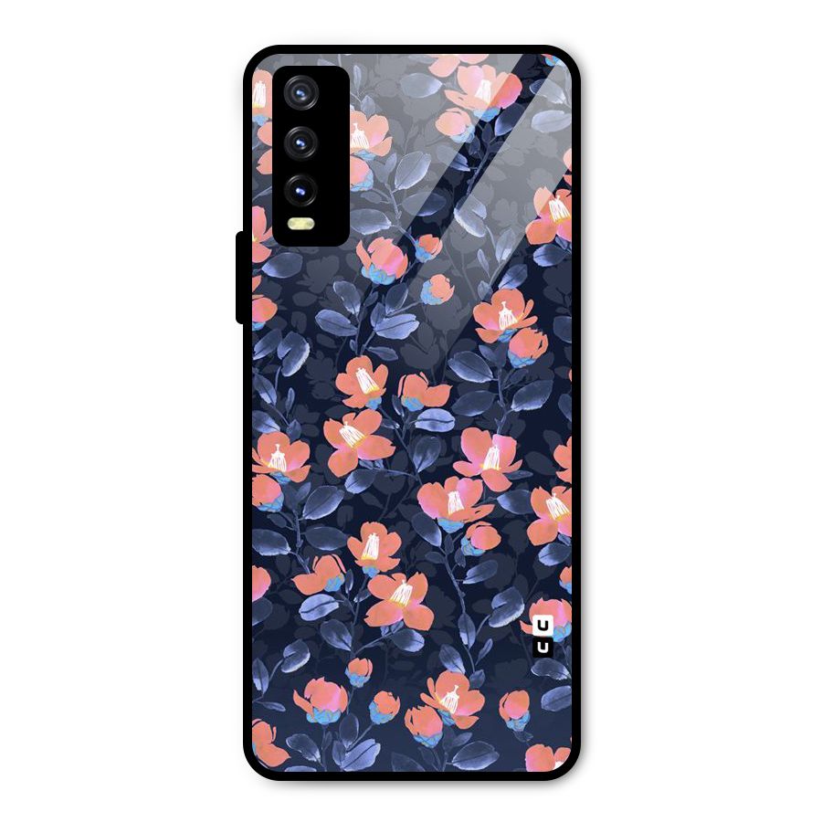 Tiny Peach Flowers Metal Back Case for Vivo Y20