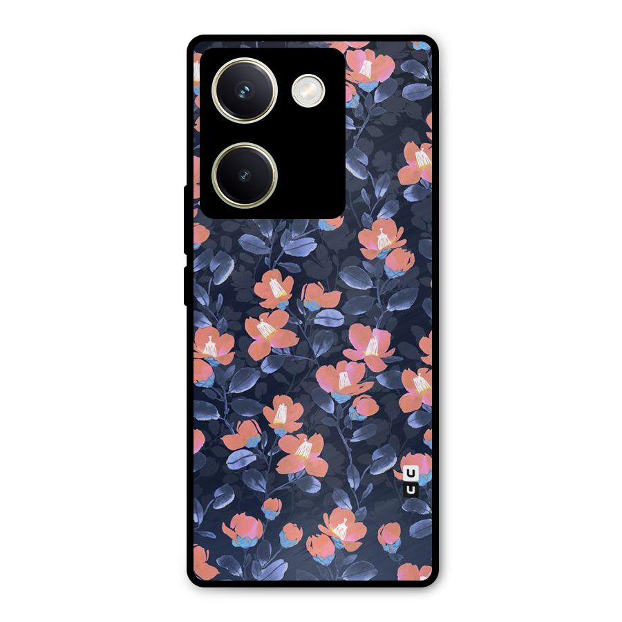 Tiny Peach Flowers Metal Back Case for Vivo Y200 Pro