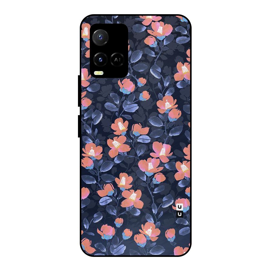 Tiny Peach Flowers Metal Back Case for Vivo Y21T