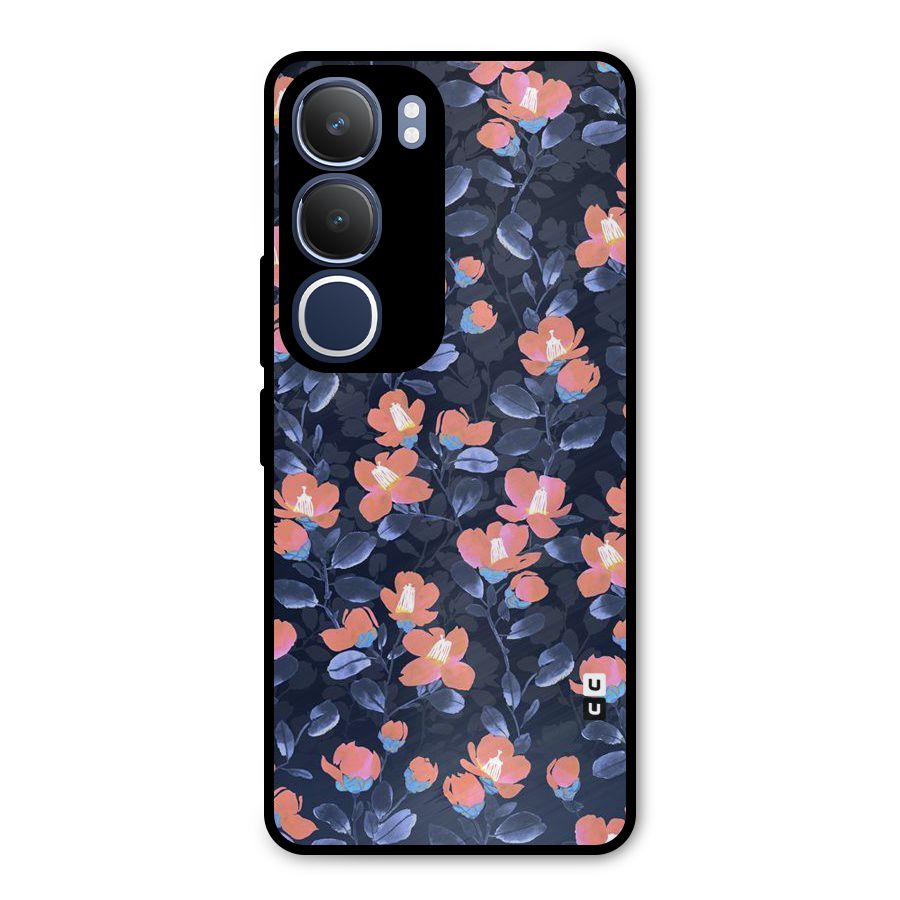 Tiny Peach Flowers Metal Back Case for Vivo Y29