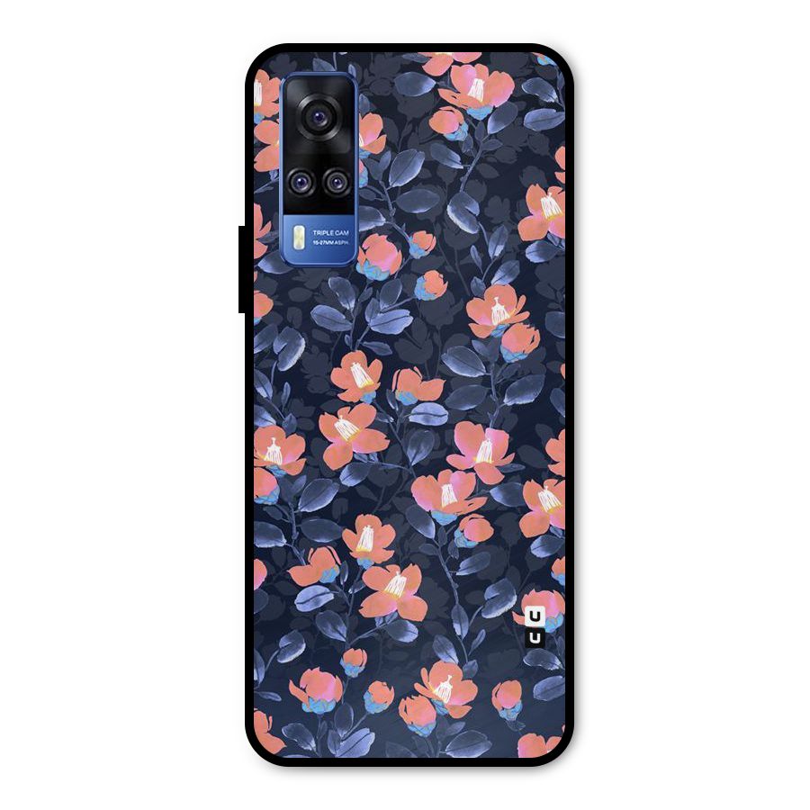 Tiny Peach Flowers Metal Back Case for Vivo Y31